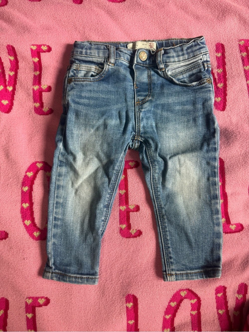 Zara Kids Blue Faded Denim Jeans
